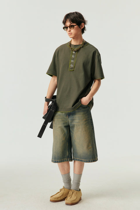 SIMPLE PROJECT VINTAGE WASH JORTS