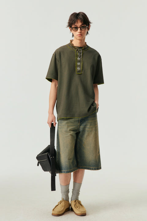 SIMPLE PROJECT VINTAGE WASH JORTS