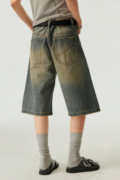 SIMPLE PROJECT VINTAGE WASH JORTS