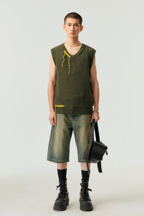 SIMPLE PROJECT VINTAGE WASH JORTS