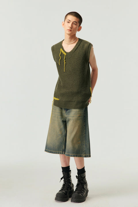 SIMPLE PROJECT VINTAGE WASH JORTS