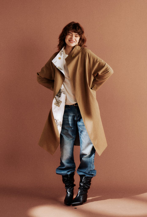 ROSE FOSSIL TRENCH COAT