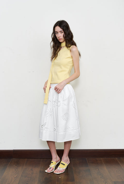 ROSE FOSSIL ONE-SHOULDER TOP