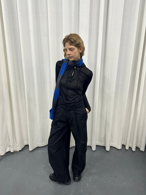 COSMOS WAVEYU STRIPED HOODED SHIRT