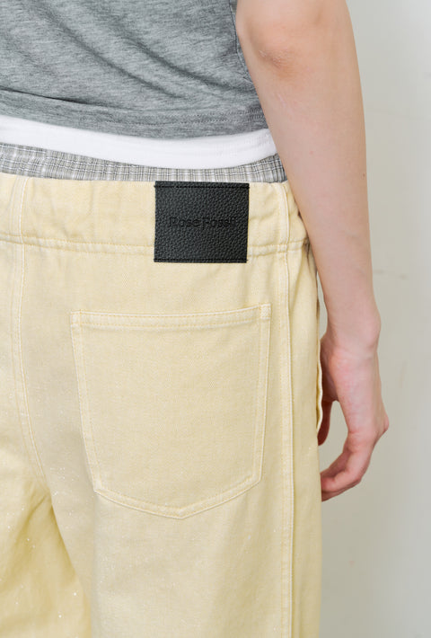 ROSE FOSSIL DOUBLE WAISTBAND TROUSERS