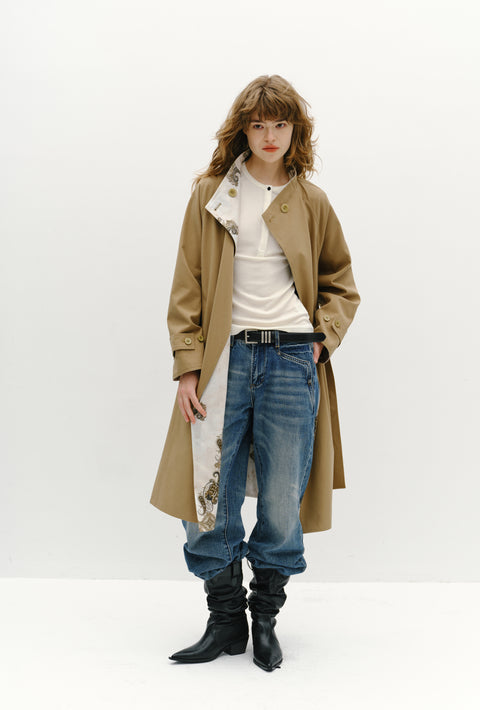 ROSE FOSSIL TRENCH COAT