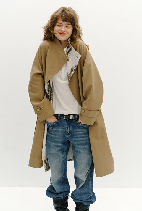 ROSE FOSSIL TRENCH COAT