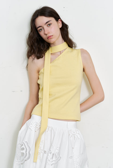 ROSE FOSSIL ONE-SHOULDER TOP