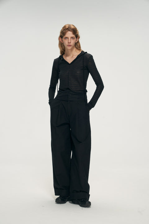 COSMOS WAVEYU STRIPED HOODED SHIRT