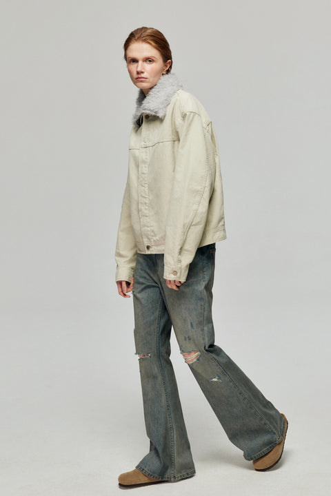 SIMPLE PROJECT DAMAGED BELL-BOTTOM PANTS