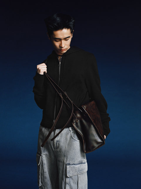 OPICLOTH DOUBLE STRAP LEATHER BAG