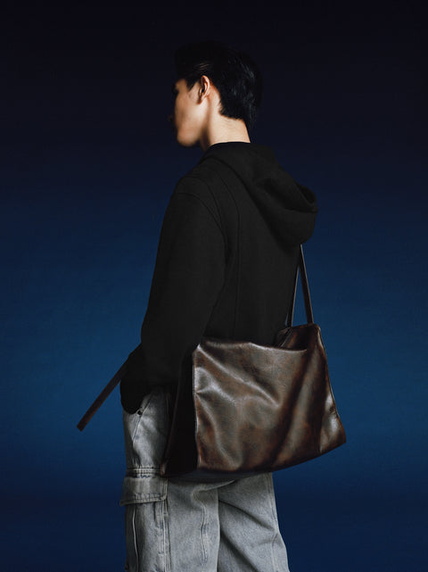 OPICLOTH DOUBLE STRAP LEATHER BAG