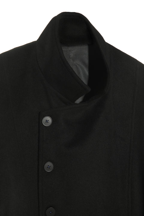 VAPOURBLUE WOOL STAND COLLAR COAT