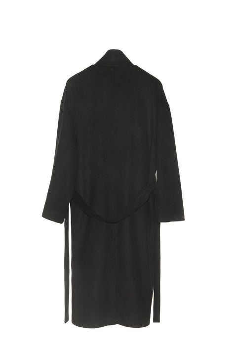 VAPOURBLUE WOOL STAND COLLAR COAT