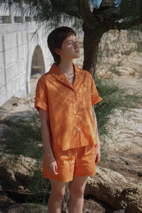 TRIPPIN ORANGE COTTON PAJAMA SET