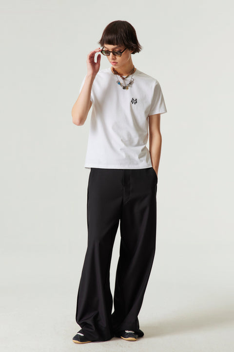 SIMPLE PROJECT REVERSE SEAM WIDE LEG TROUSERS