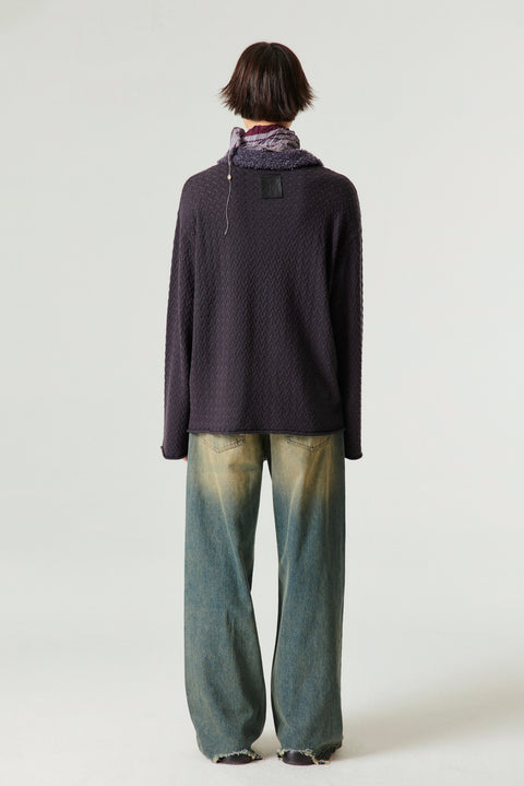 SIMPLE PROJECT VINTAGE WASH WIDE DENIM