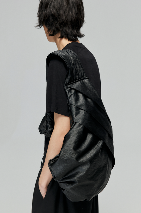 SIMPLE PROJECT SLEEVE TIE-ADJUSTABLE CROSSBODY BAG