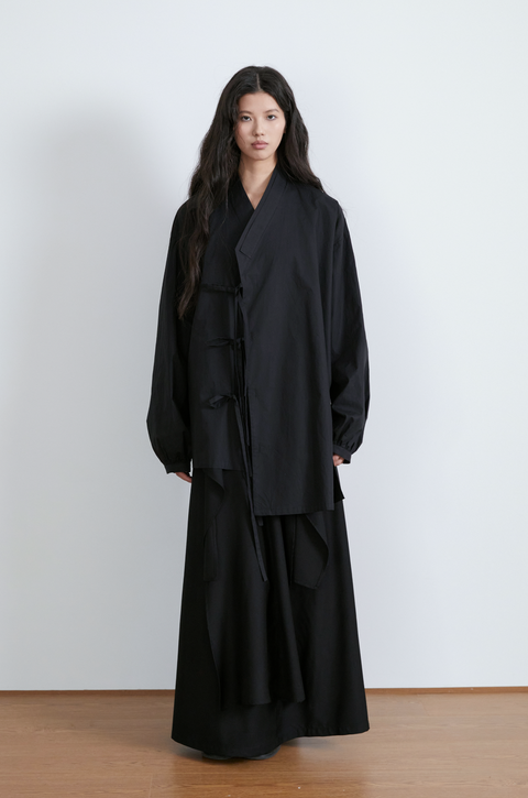 VAPOURBLUE CHINESE TIE-UP SHIRT