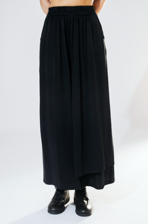 VAPOURBLUE CUPRO ANKLE-LENGTH PANTS