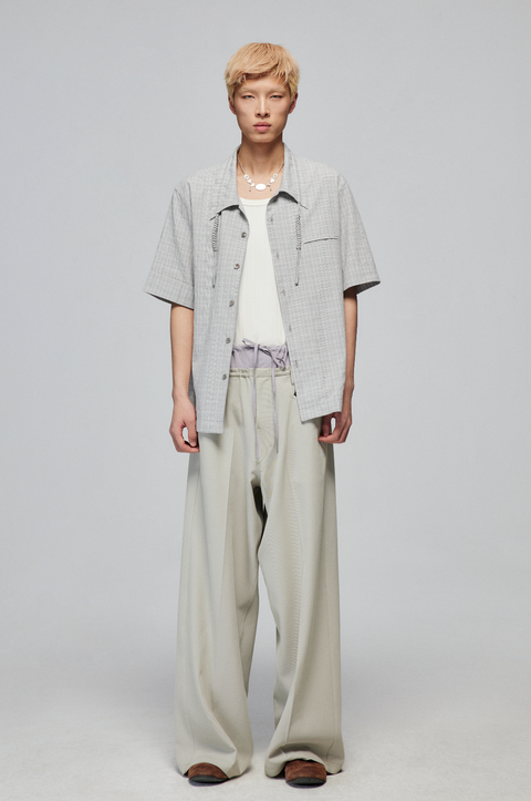 SIMPLE PROJECT FAUX TWO-PIECE PANTS