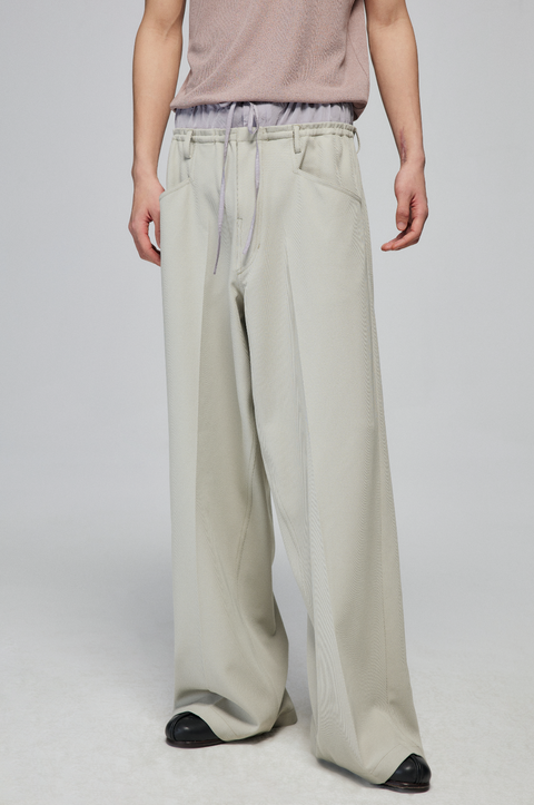 SIMPLE PROJECT FAUX TWO-PIECE PANTS