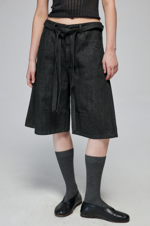 SIMPLE PROJECT KENDO DENIM SHORTS