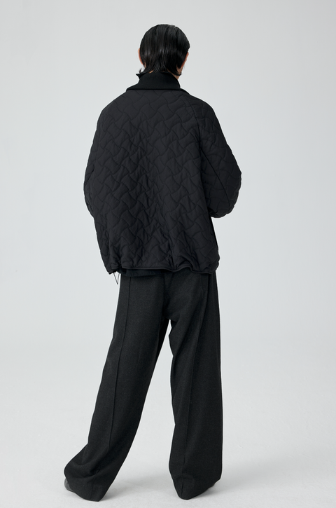 SIMPLE PROJECT WOOL TWISTED BELTED PANTS