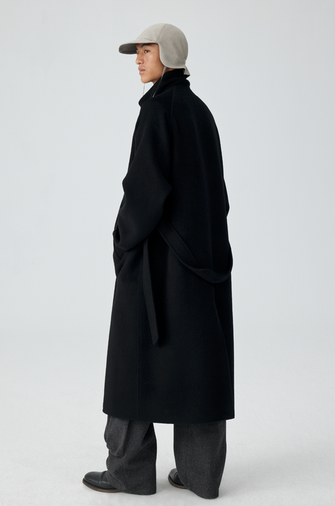 SIMPLE PROJECT HIGH-NECK WOOL COAT