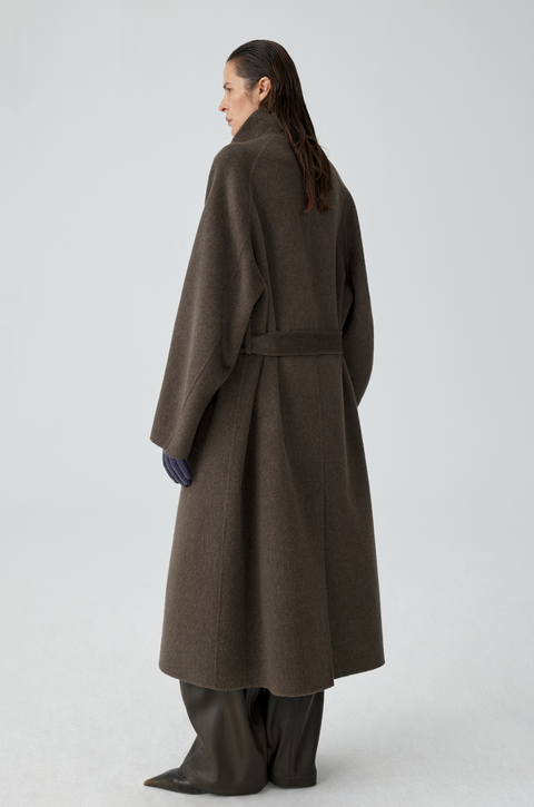 SIMPLE PROJECT HIGH-NECK WOOL COAT