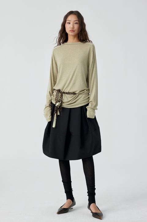 SIMPLE PROJECT STRAIGHT NECK T-SHIRT