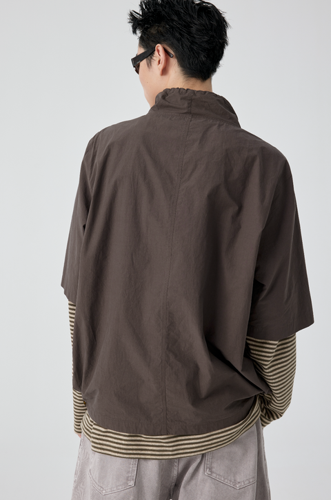 SIMPLE PROJECT SWING COLLAR SHIRT