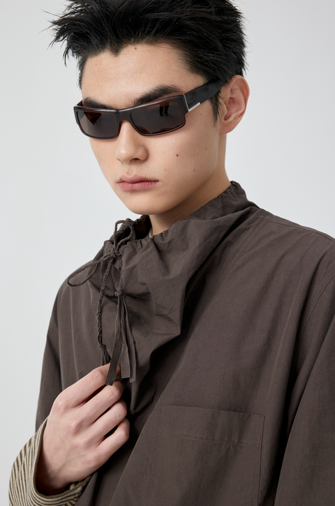 SIMPLE PROJECT SWING COLLAR SHIRT