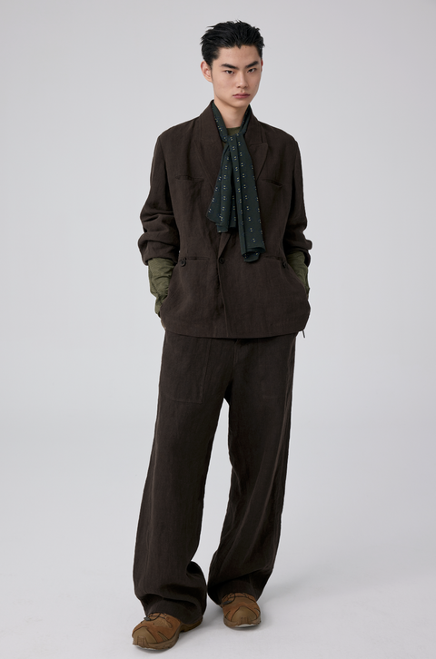 SIMPLE PROJECT LINEN TROUSERS