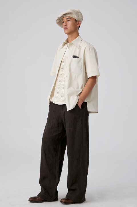 SIMPLE PROJECT LINEN TROUSERS
