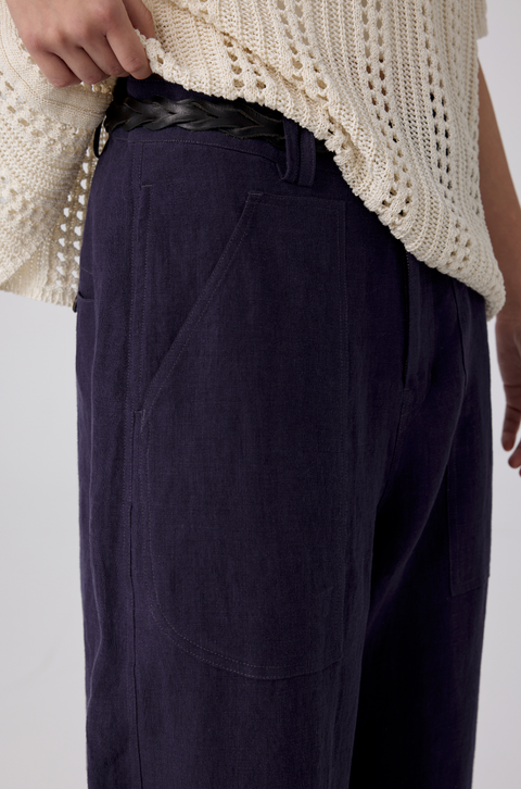 SIMPLE PROJECT LINEN TROUSERS