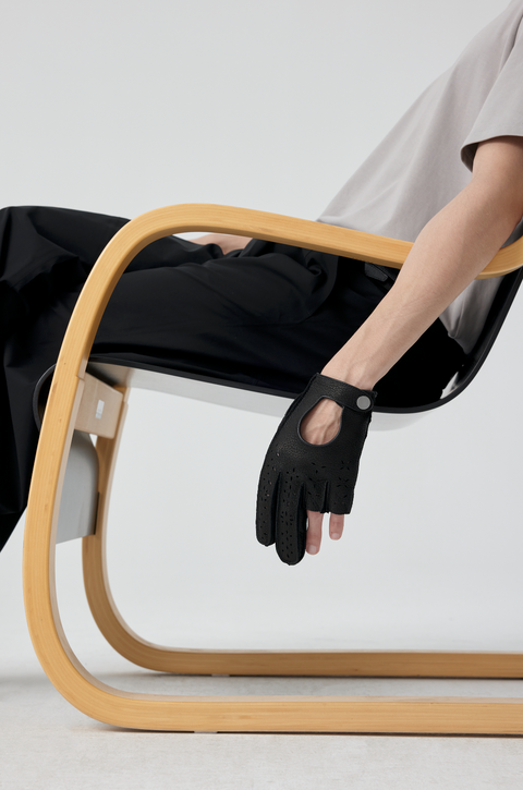 SIMPLE PROJECT HOLLOW CARVED DRIVING GLOVES
