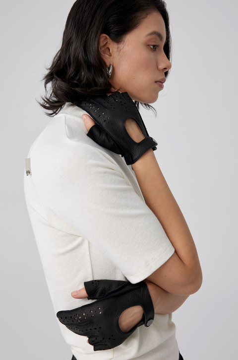 SIMPLE PROJECT HOLLOW CARVED DRIVING GLOVES