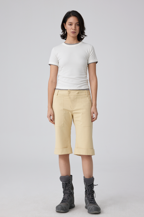 SIMPLE PROJECT FIT WOOL T-SHIRT - WOMAN