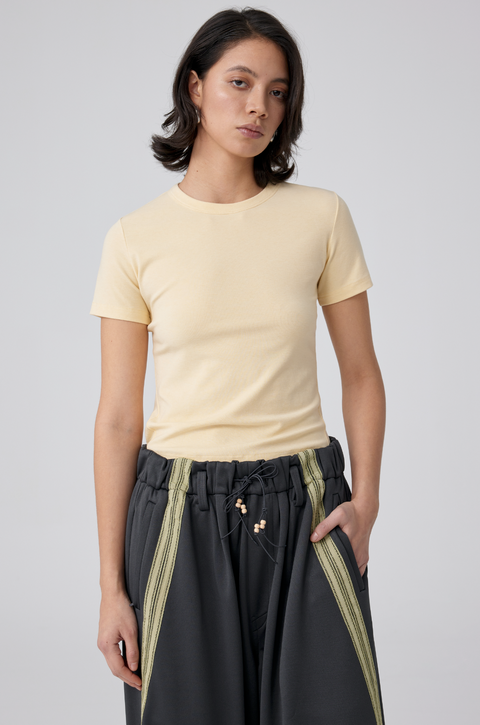 SIMPLE PROJECT FIT WOOL T-SHIRT - WOMAN
