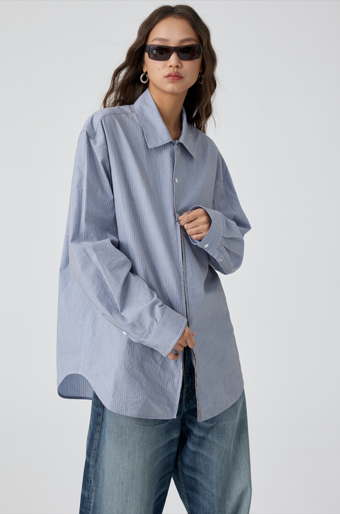 SIMPLE PROJECT HALF ZIP SHIRT
