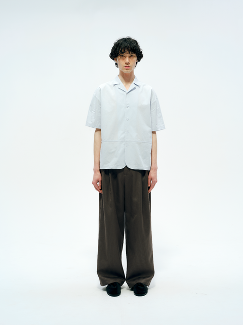 SAIRENSSEI TONAL PATTERNED PLEATED TROUSERS