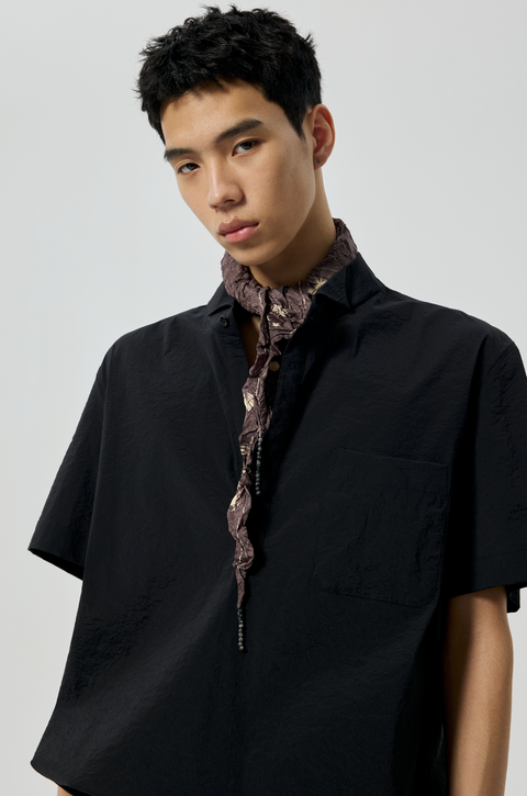 SIMPLE PROJECT BEADED RUFFLED FRINGE SCARF