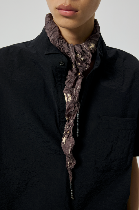 SIMPLE PROJECT BEADED RUFFLED FRINGE SCARF