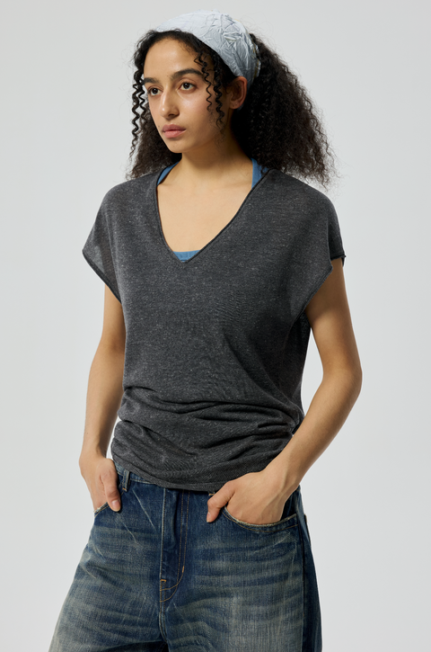 SIMPLE PROJECT BEADED RUFFLED FRINGE SCARF