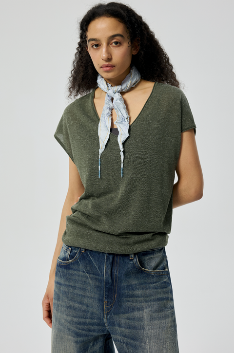 SIMPLE PROJECT BEADED RUFFLED FRINGE SCARF