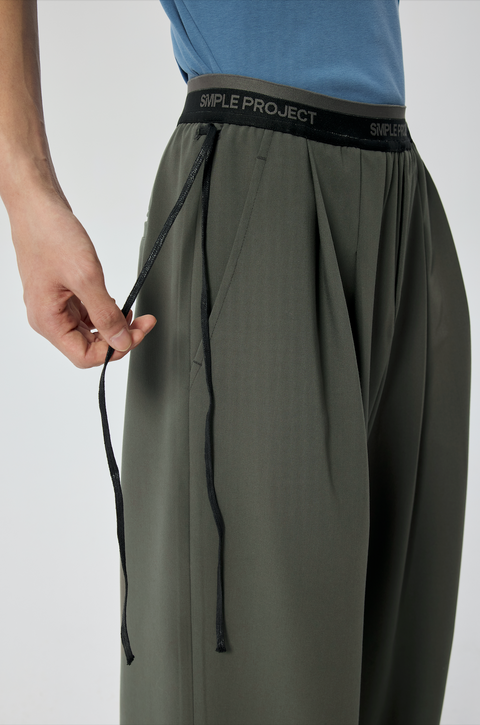 SIMPLE PROJECT LOGO TAPE TROUSERS