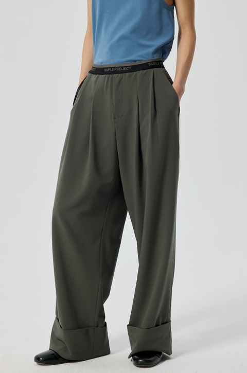 SIMPLE PROJECT LOGO TAPE TROUSERS