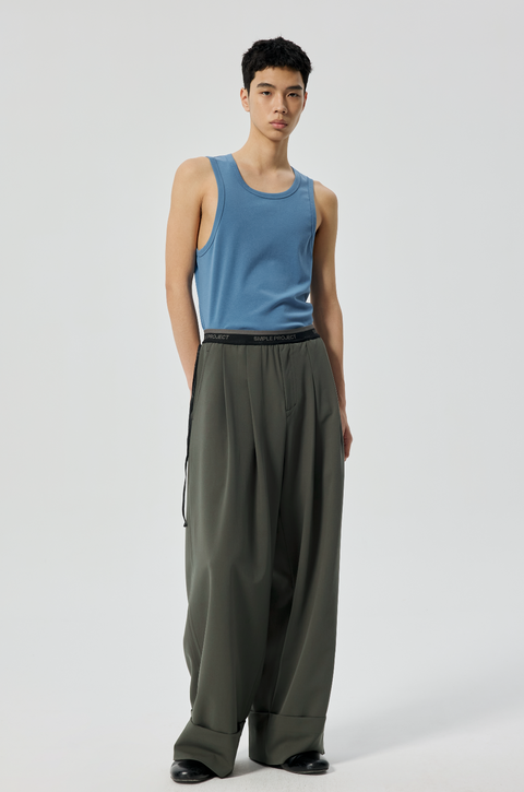 SIMPLE PROJECT LOGO TAPE TROUSERS