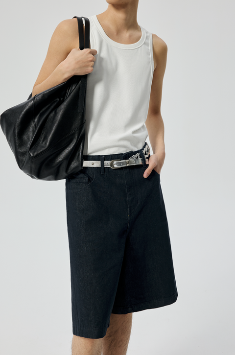 SIMPLE PROJECT RAW SELVEDGE SHORTS